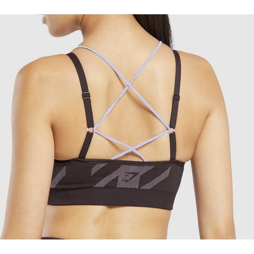 GYMSHARK Apex Limit Seamless Rushed Sports Bra Women's XS Plum Athleisure Gym